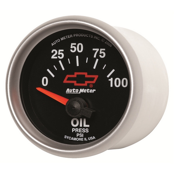 2-1/16" OIL PRESSURE, 0-100 PSI, GM BLACK